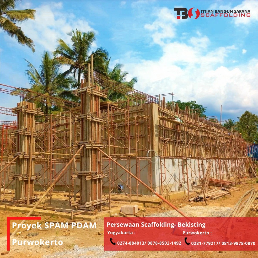 Sewa Scaffolding & Bekisting untuk Proyek SPAM PDAM Purwokerto Jawa Tengah